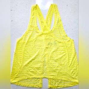 NWOT 824 ZYIA Active LEMON YELLOW 🍋💛 Nimbus Split Back Tank Top Large